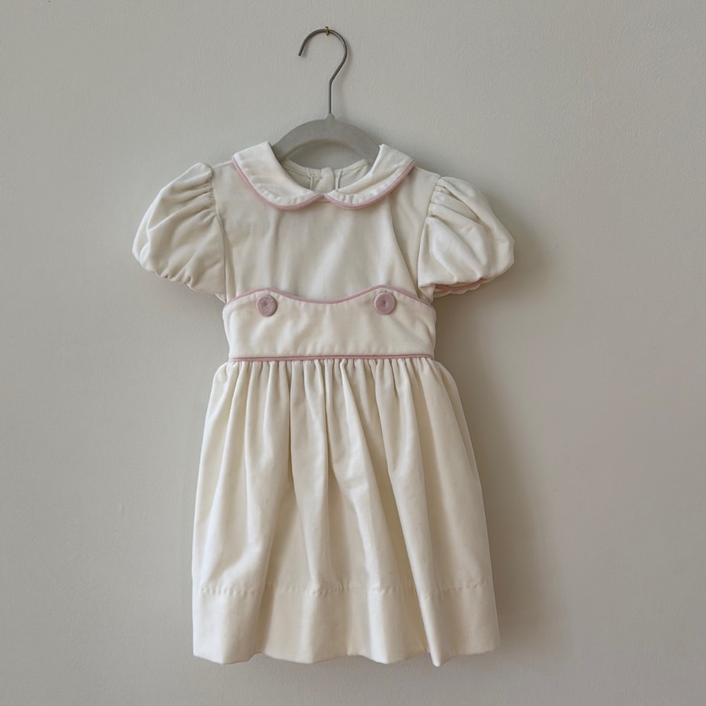 Girls 3 T NWT Lullaby Set cream and pink dress in Velvet